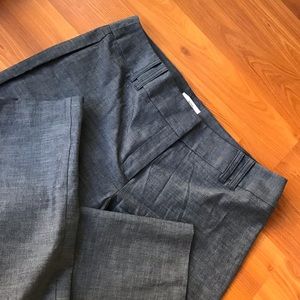 LOFT Heather Chambray blue stovepipe dress pant